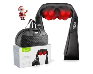 Kabelloses Shiatsu Nacken- und Schultermassagegerät mit Wärme Tragbare Massagegeräte mit Koffer - Bild 1 von 11