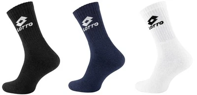 3 paar LOTTO Sportsocken Herren Tennissocken Frotteesocken Schwarz Weiss Mix - Image 1 of 4