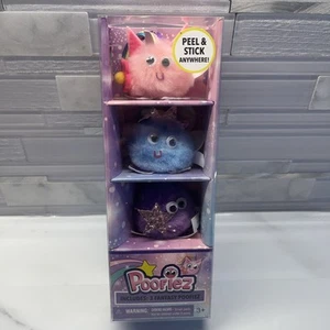 Poofiez 3 Pack Fuzzy Critters Peel & Stick Tara Toy Corp Fantasy Pack New - Picture 1 of 6