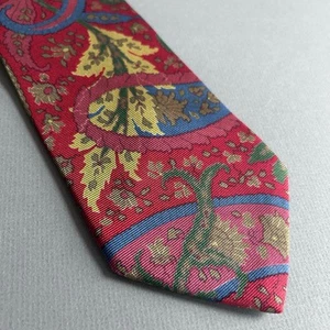 ETRO men's tie colorful red paisley Italy art to wear pattern silk EXCELLENT - Picture 1 of 9