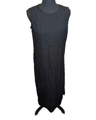 Vestido Studio Ease Vintage Mujer Negro Aberturas Laterales Minimalista Costero 8P Foto 1 de 4