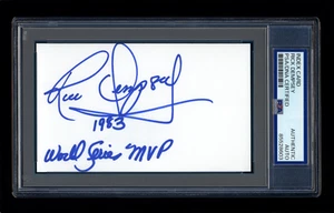 RICK DEMPSEY SIGNED MINT INDEX CARD PSA/DNA AUTO 1983 WORLD SERIES CHAMPION MVP - Picture 1 of 1