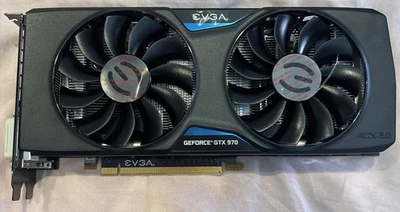 EVGA GeForce GTX 970 SC ACX 2.0 4GB GDDR5 Graphics Card Dual Fan HDMI DVI PCIe - Image 1 of 4