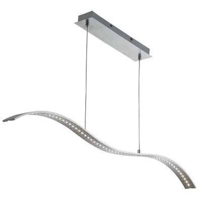 Lampadario Moderno Ala Acciaio Argento Marrone Led 10W 3000K - Immagine 1 di 4