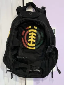 Element Skater Backpack/Polyester/Blk Rasta Colors Not Used Kept In Storage - Picture 1 of 12