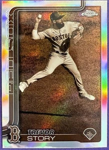 2025 Trevor Story Sepia Refractor Topps Chrome Boston Red Sox #232 - Picture 1 of 2
