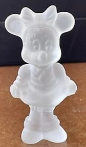 Vintage - Walt Disney Productions - Minnie Mouse 2 3/4" Frosted Glass Figurine - Picture 1 of 5