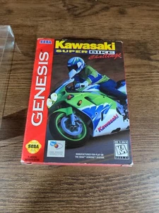 Kawasaki Superbike Challenge Sega Genesis CIB Komplettbox mit Handbuch Karton  - Bild 1 von 15
