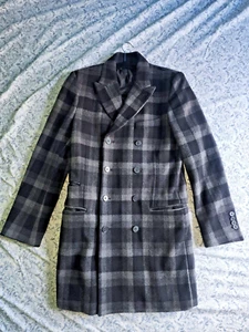 Dolce Gabbana Men Coat Gray Double Breasted OverCoat Size 48 Listing price $1350 - Picture 1 of 15