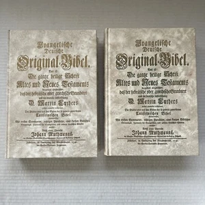 German Bible W/ Translation Of Hebrew & Greek Original Text 1986 HC Book 1-2 Vtg - Picture 1 of 15