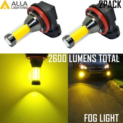 AllaLighting LED H11 Driving Fog Light Bulb Lamp 3000K Bright Yellow Replacement - Image 1 of 4