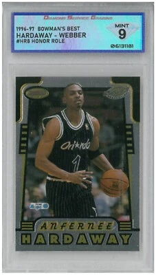 1996-97 Bowman's Best ANFERNEE HARDAWAY КРИС ВЕББЕР #HR8 Honor Roll💎DSG 9 как новая - Изображение 1 из 2