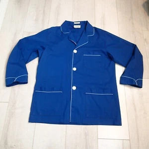 Vintage Christian Dior Monsieur men’s size Large pajama top blue - Picture 1 of 11