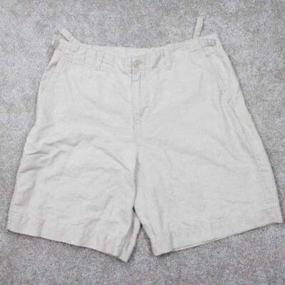 Structure Shorts Mens 38 Beige Linen/Cotton Blend Flat Front w/ 10" inseam - Image 1 of 4
