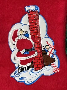 Vintage Santa's Best Christmas Strumpf Weihnachtsmann Dach Schornstein Spielzeug NEU - Bild 1 von 17