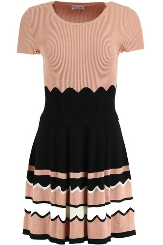 MINI ABITO ROSSO VALENTINO COTONE A COSTINE PICCOLO