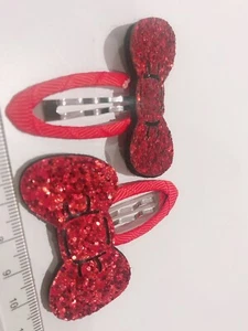 2 X Cute Girl  Hair Clip Sparkle Hand Made - Picture 1 of 2