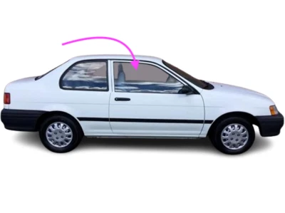 Se adapta a: ToyotaTercel 1991-1994 sedán 2D puerta delantera derecha pasajero ventana vidrio Foto 1 de 4