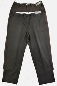 2- Cintas Comfort Flex Men's Work Pants Brown Flat Front Size 36 x 29 - Picture 1 of 18