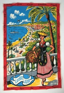 French Riviera Canvas Travel Poster - La Cote D'Azur - 29" x 19" - Picture 1 of 5