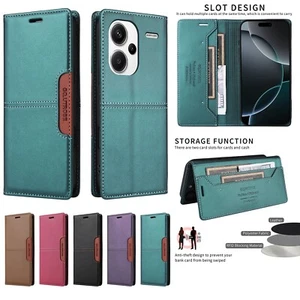Leather Magnetic Wallet Cover Case For Redmi Note 14 13 12 11 Pro 14C 13C A3 12C - Picture 1 of 17