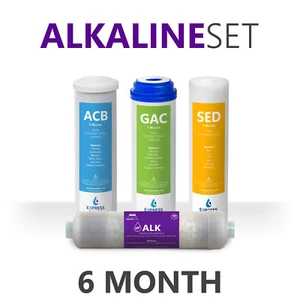 6 Month Alkaline Reverse Osmosis / Under Sink Replacement Filter Set – 4 Filters - Picture 1 of 6