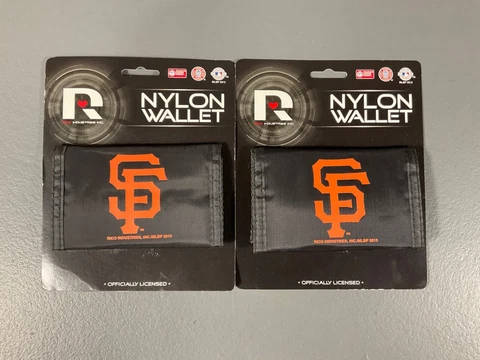 San Francisco Giants MLB Baseball Nylon Wallet Black Team Logo Sports - LOT OF 2 Cover
