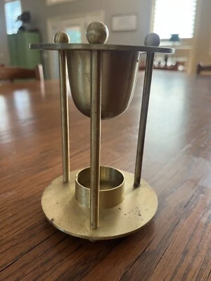 Calentador de cera de latón vintage/quemador de aceite esencial Foto 1 de 4