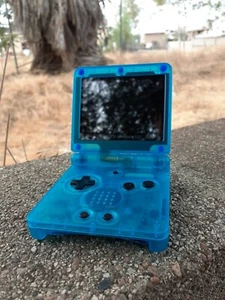 Nintendo Gameboy Advance GBA SP IPS v2 mod retroilluminata blu ghiaccio - Foto 1 di 5