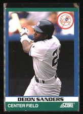 Deion Sanders 1991 Score 100 Rising Stars #6  Baseball Card