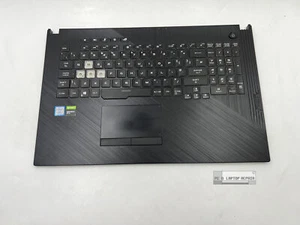 Genuine OEM ASUS ROG G731G Palmrest Top Cover UK Keyboard Black 13N1-9BA0901 - Picture 1 of 3