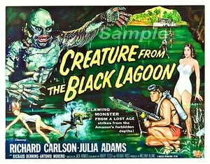 PÓSTER DE PELÍCULA DE COLECCIÓN CRIATURA DE LA LAGUNA NEGRA IMPRESIÓN A3 - Imagen 1 de 2