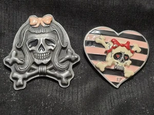 Vintage Skull Heavy Metal Women’s Belt Buckle Lot - Picture 1 of 8