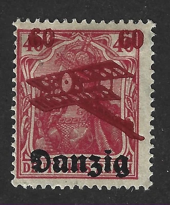 Danzig 1920 #C2 Air Mail Stamp ((Germania surcharged) - Fine MH - Image 1 of 2