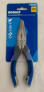 NEW 6" KOBALT #2564360 Comfort Grip Long Nose Pliers w/CUTTER - Bild 1 von 2