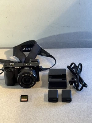 SONY ALPHA A6000 24.3MP DIGITAL CAMERA-W/ 16-50mm & 2 BATTERIES & CHARGER BUNDLE - Image 1 of 4