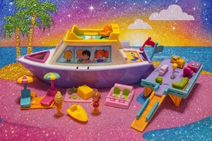 🌊🚤Polly Pocket Fun Cruise🧳🏝 1997 Top Zustand sel⚓️100% komplett Boating - Bild 1 von 8