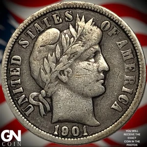 1901 O Barber Dime Z4616 - Picture 1 of 2