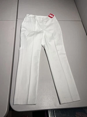 Pantalones para mujer Spanx pequeños blancos ajustados rectos elásticos de algodón 27x26 Foto 1 de 4