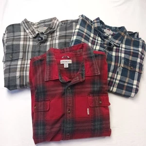 Lot of 3 Carhartt Flannel Shirts Mens Sz 4XL Plaid LS Original Fit Heavyweight - Picture 1 of 24
