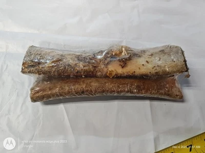 Paquete de 2 golosinas masticables naturales saludables para perros con huesos de costillas de búfalo para carne Foto 1 de 4