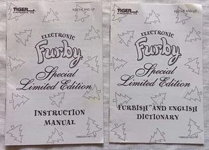 ⭐️ Furby Instruction Manual Furbish English Dictionary Vintage Tiger Electronics - Picture 1 of 3