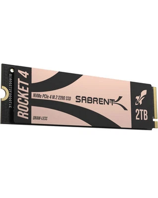 Sabrent SB-RKT4L-2TB Pcie 4x4 2tb Nvme Ssd Int Dram-less M.2 (sbrkt4l2tb) - Image 1 of 2