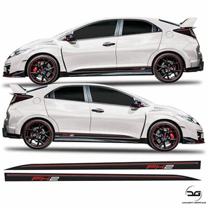 FK2 Untere Seitenstreifen Grafik für Honda Civic Type R MK9 JDM Vinyl Aufkleber - Bild 1 von 4