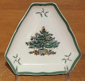 Spode ALBERO DI NATALE 5" Vassoio Triangolare, S3324-I, Terracotta, Eccellente - Foto 1 di 4