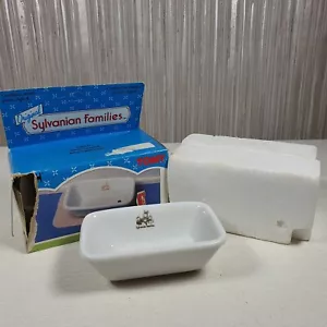 Vintage Sylvanian Families Bath Complete Set 1986 Epoch Styrofoam Insert - Picture 1 of 12