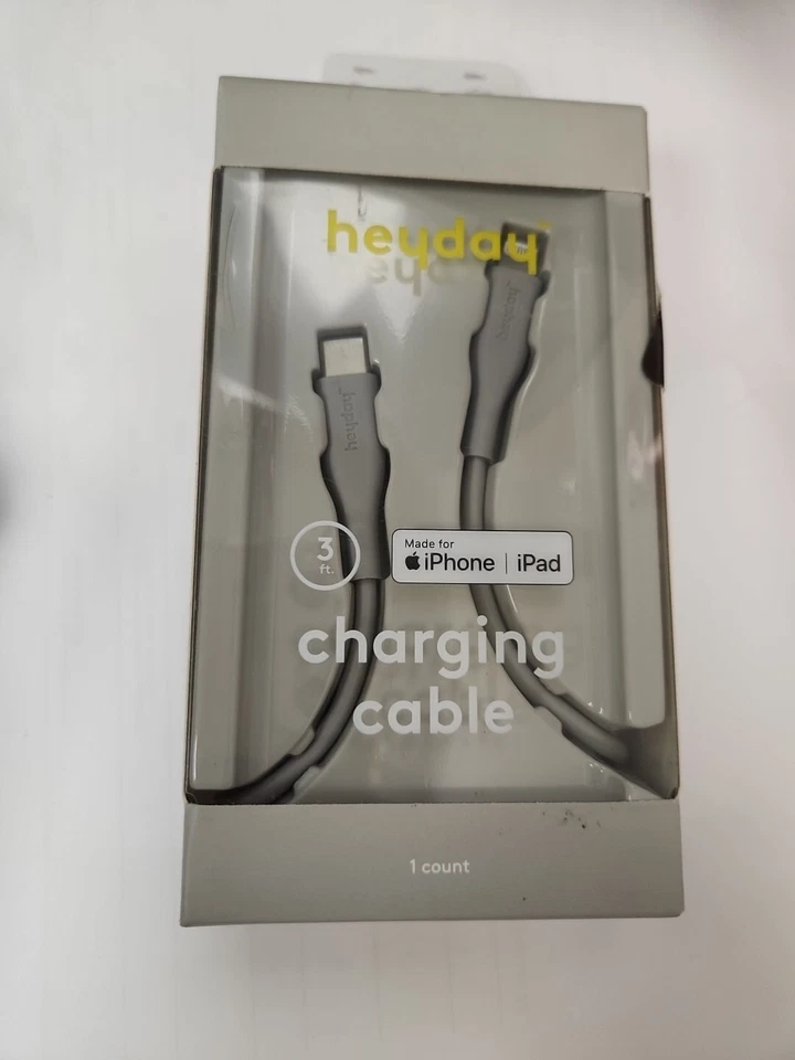 Heyday 3ft Charging Cable LightN to USB-C iPhone iPad - Gray - Image 1 of 1