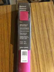 John Lewis blackout roller blind, 91cm wide x 177cm long - Picture 1 of 1