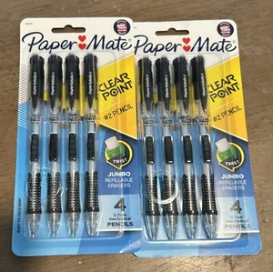 2 - Paper Mate Clearpoint Mechanical Pencils 0.7mm, HB #2, Blk Barrels 4 Count - Picture 1 of 2