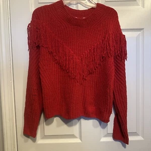 New !! No Boundaries , Medium Long Sleeves Top Shirt Sweater Red Color - Picture 1 of 6